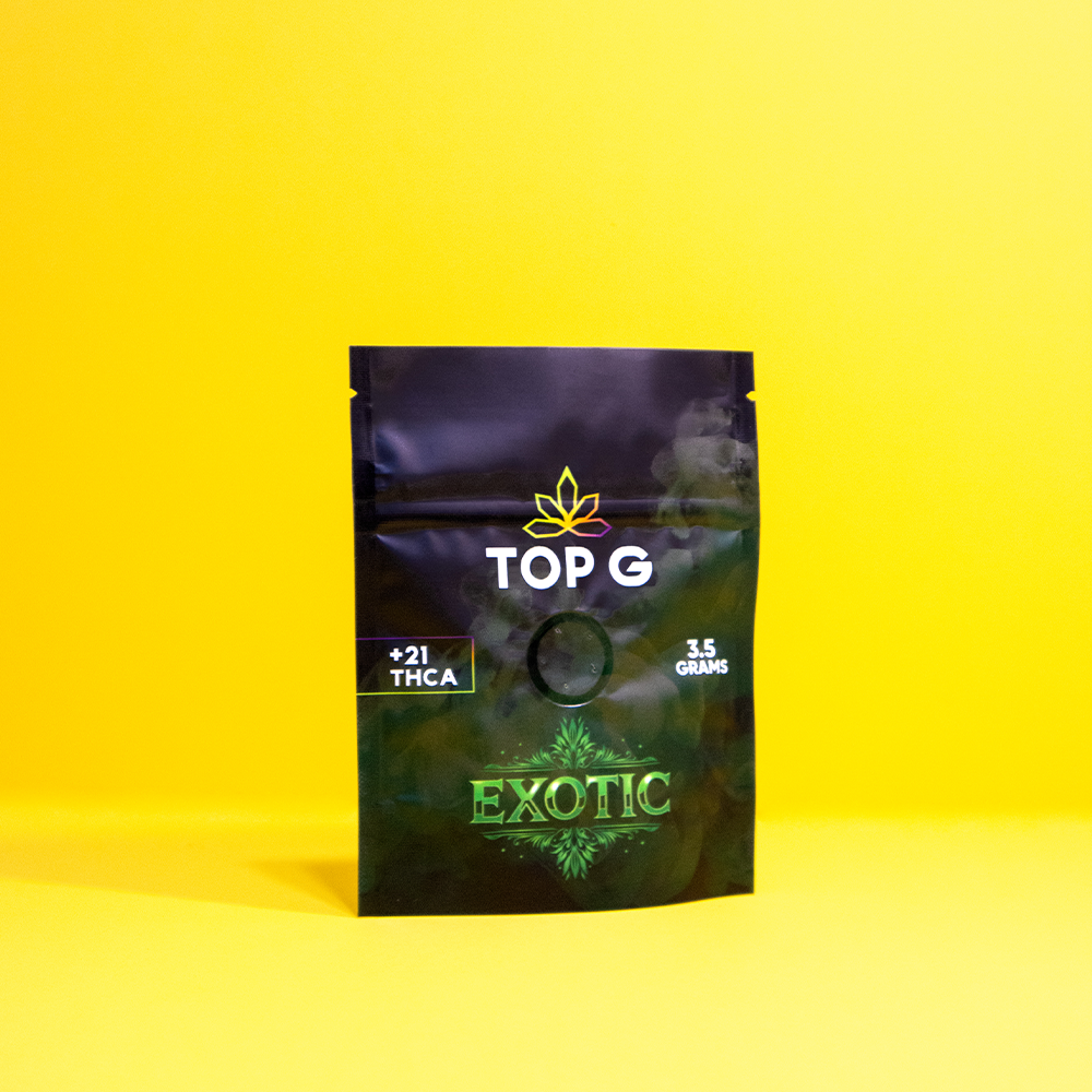 Top G Farm Exotic hemp-derived THCa flower, small-batch reserve