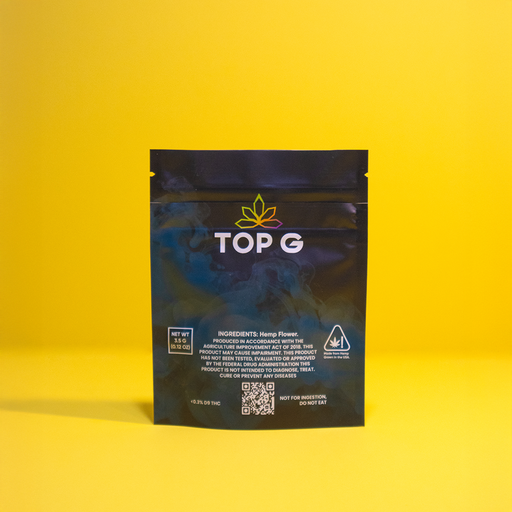 Top G Farm Medellin hemp-derived THCa flower, premium reserve