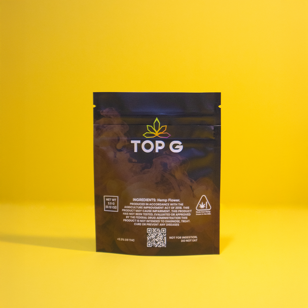 Top G Farm Premium hemp-derived THCa flower, flagship line