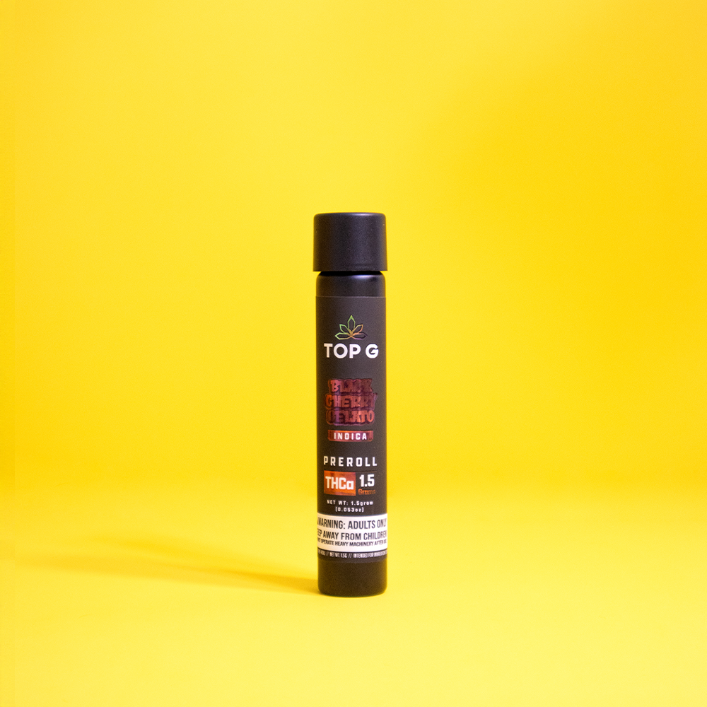 Top G Farm 1.5g hemp flower pre-roll, lab-tested, Farm Bill compliant