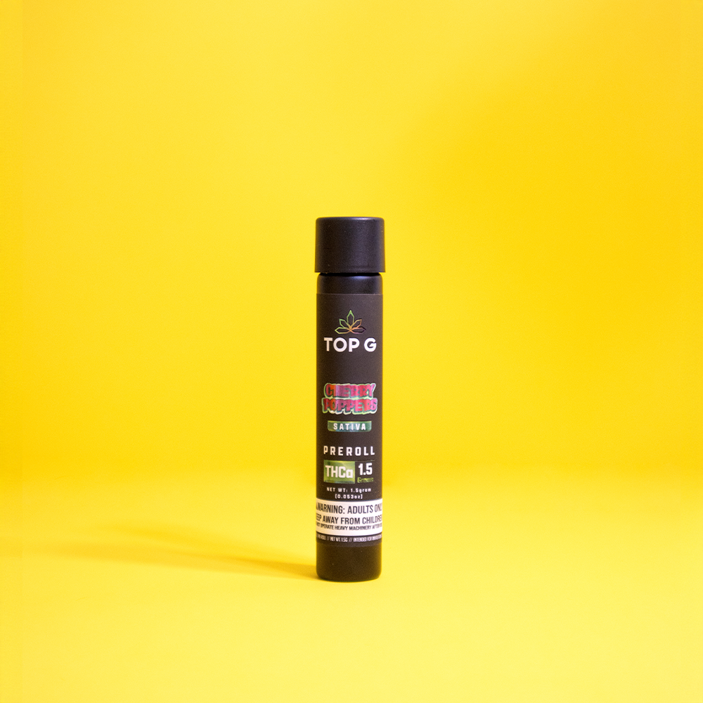 Top G Farm 1.5g hemp flower pre-roll, lab-tested, Farm Bill compliant